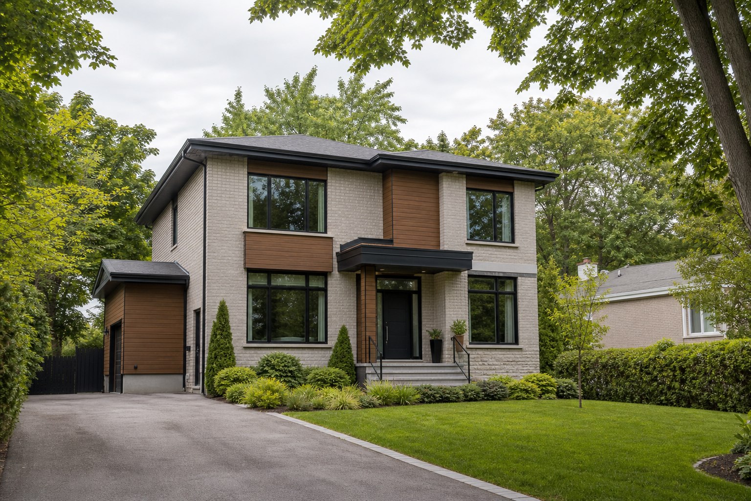 Photo originale d'une maison contemporaine canadienne